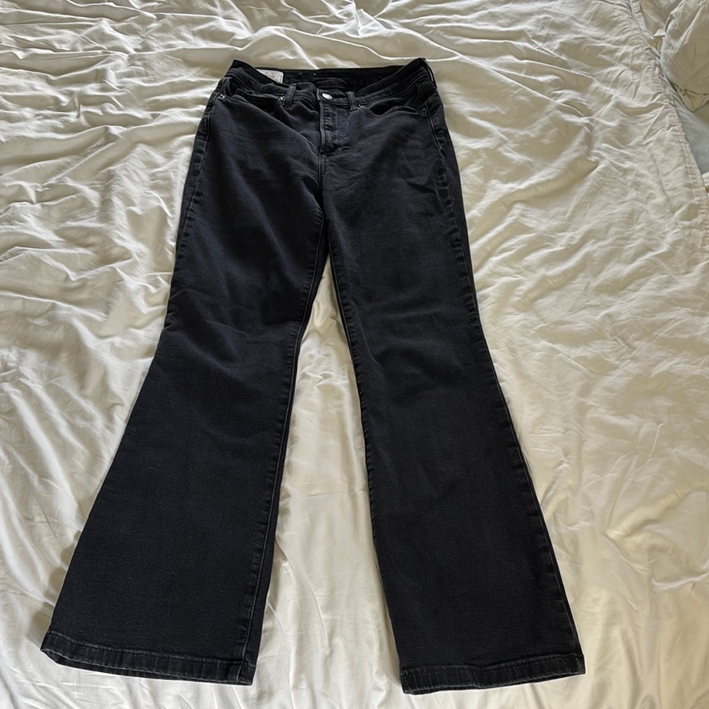 GAP Black ‘70s Flare High Rise Jeans